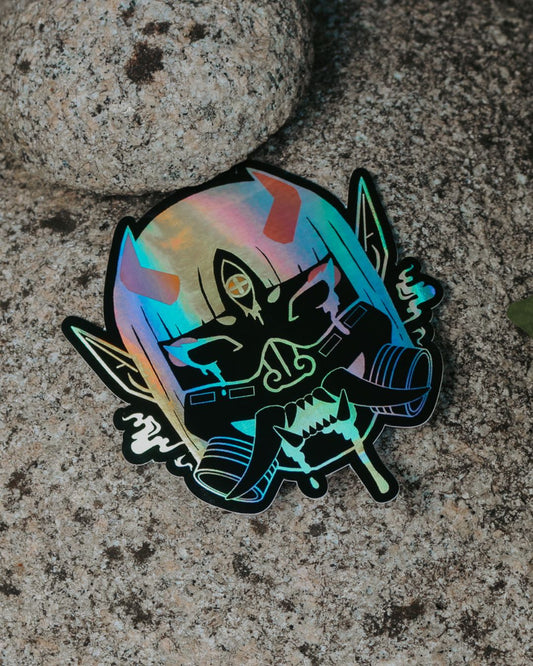 Cyber Oni Fuji Holographic Sticker