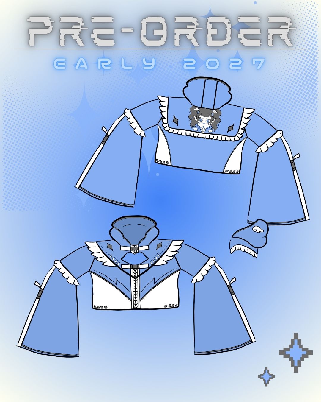 yume404 Crop Seifuku Hoodie : PRE-ORDER