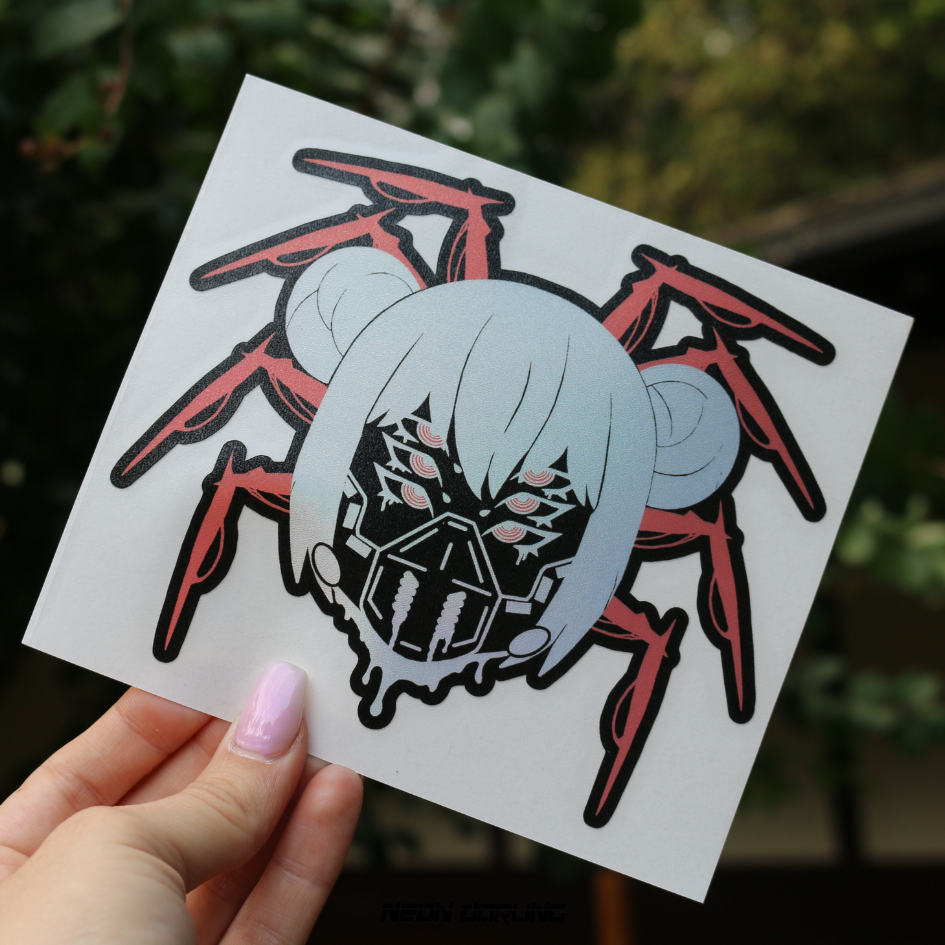 Cyber Jorōgumo Kana Holographic Sticker Japanese Yokai JDM