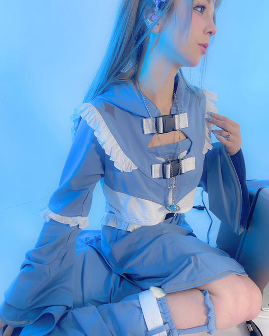 yume404 Crop Seifuku Hoodie : PRE-ORDER