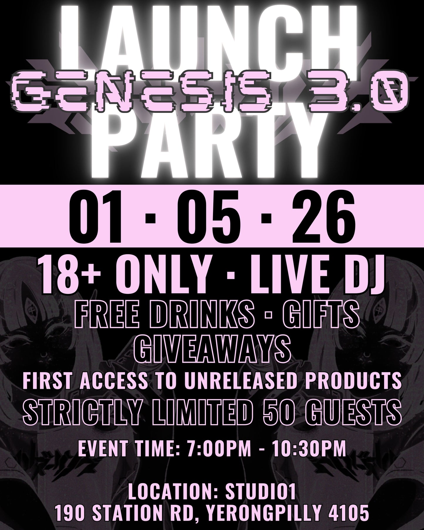 GENESIS 3.0: Final Impact Launch Night Ticket (18+)