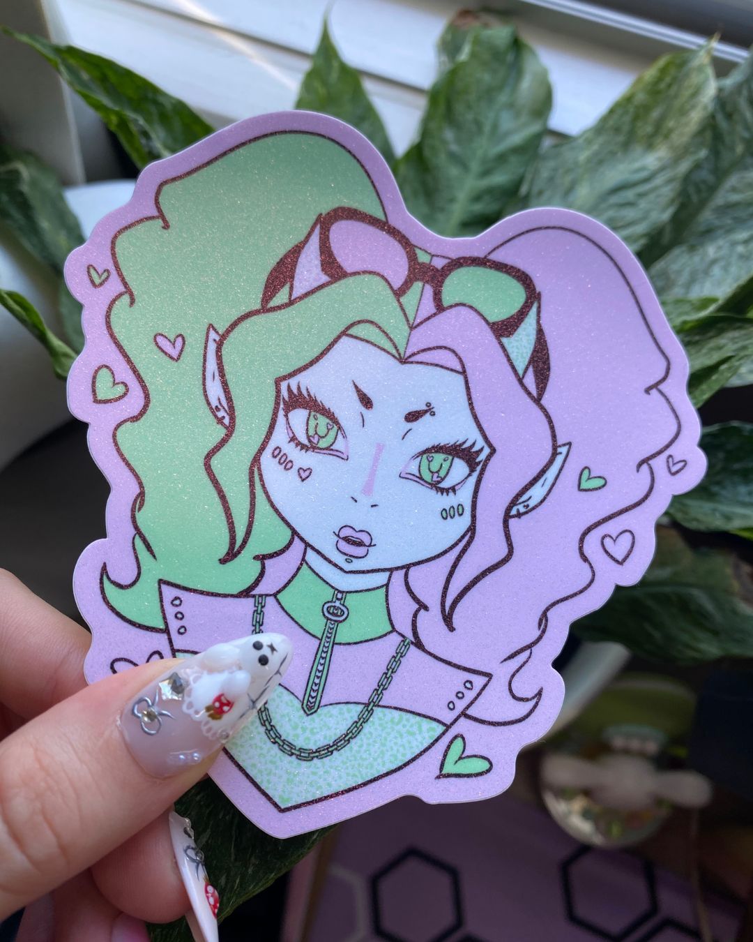 J-Fashion Oni Girl Sticker