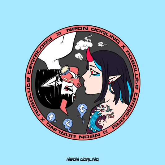 Oni Girl Collab Sticker // Neon Darling X Absolute Territory